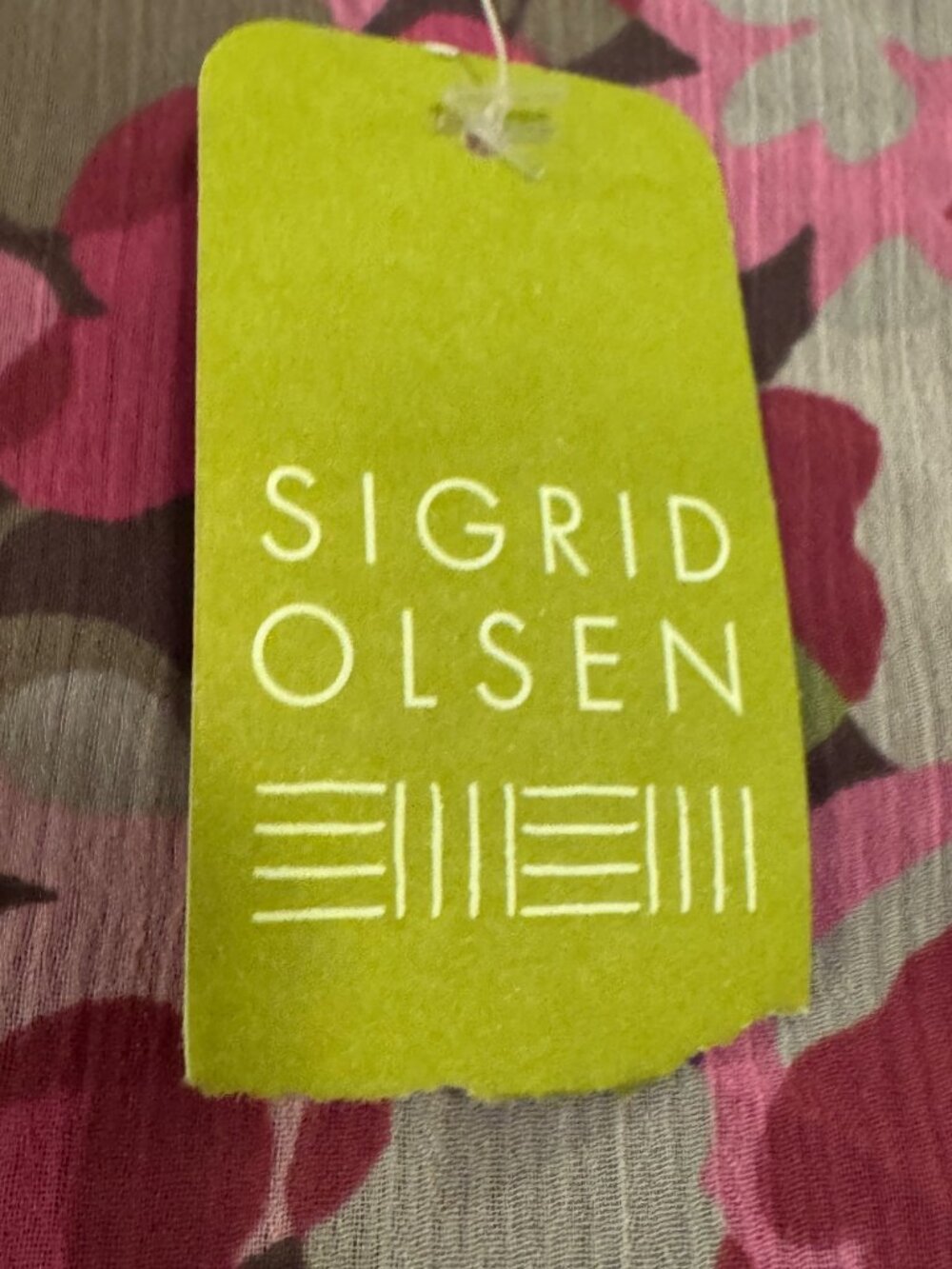 Sigrid Olsen Floral A-Line Skirt 8P Pink Green Brown Polyester Petite New - Picture 3 of 7